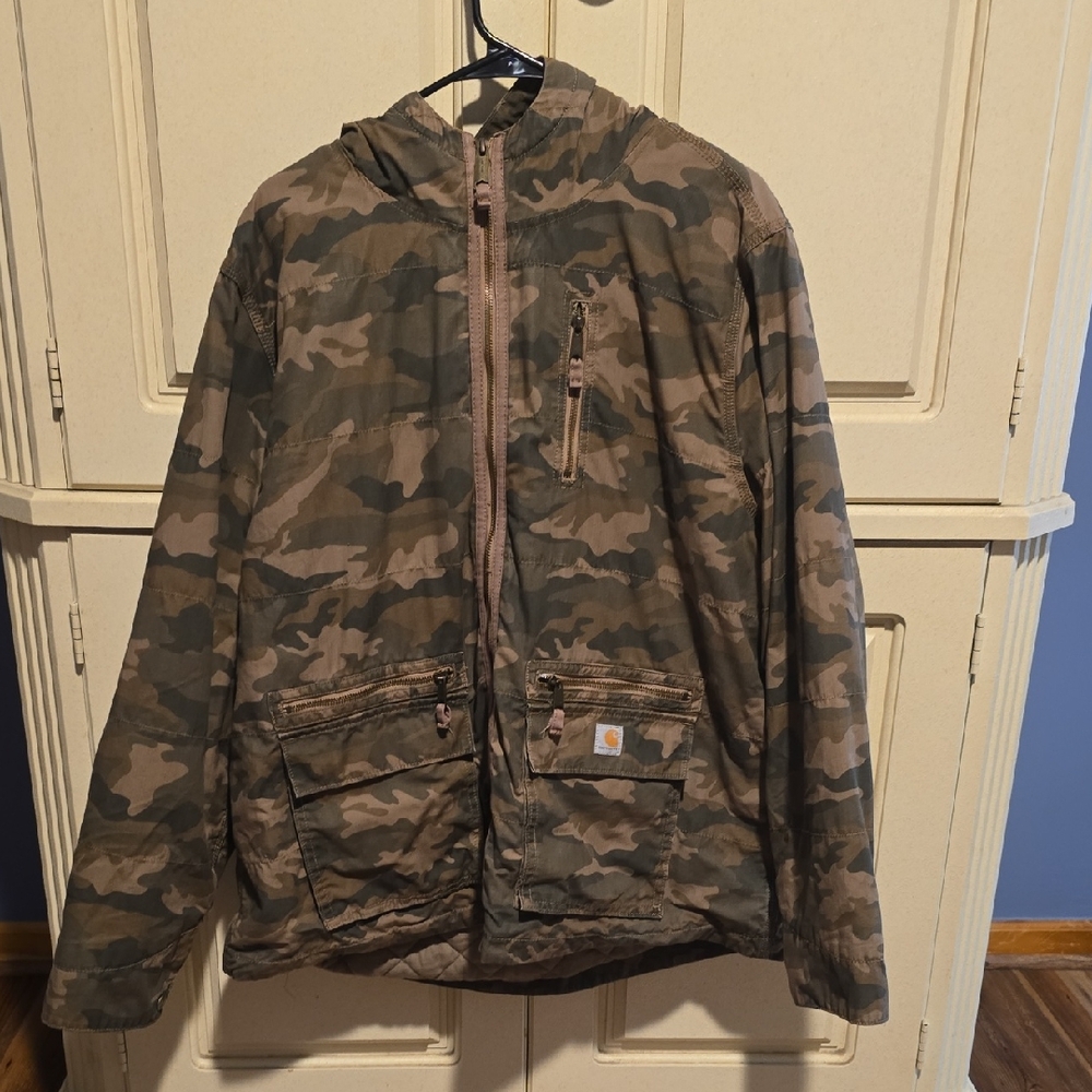 Carhartt Camouflage Quilted Parka Coat 2xl